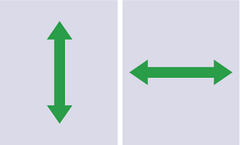 Arrows pointing up and down and left and right representing reciprocating movement