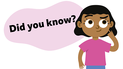 An illustrated young girl thinking with a thought bubble saying 'Did you know?'