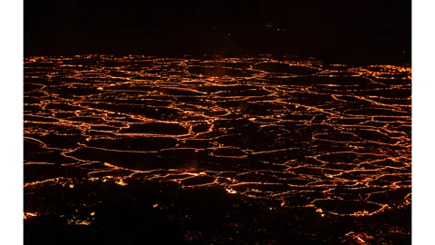 Getty Images The volume of lava flowing is much larger than the previous eruptions (Credit: Getty Images)