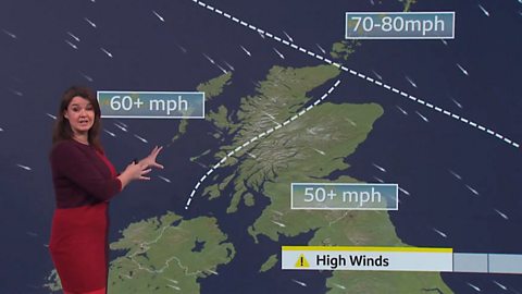 Strong Winds Cause Travel Issues As Storm Pia Hits Scotland - BBC News