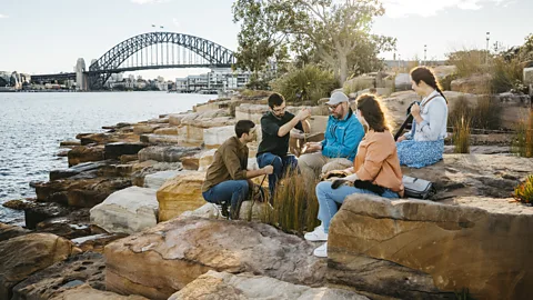Destination NSW Barangaroo Reserve is the re-creation of a headland that existed before European arrival in Sydney (Credit: Destination NSW)