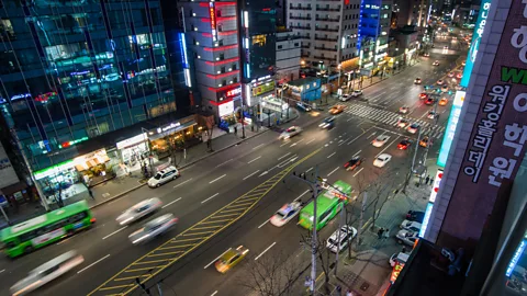 Peter Tsai Photography/Alamy Sincheon is one of Seoul's best nightlife districts and the best place to see the city's many neon lights (Credit: Peter Tsai Photography/Alamy)