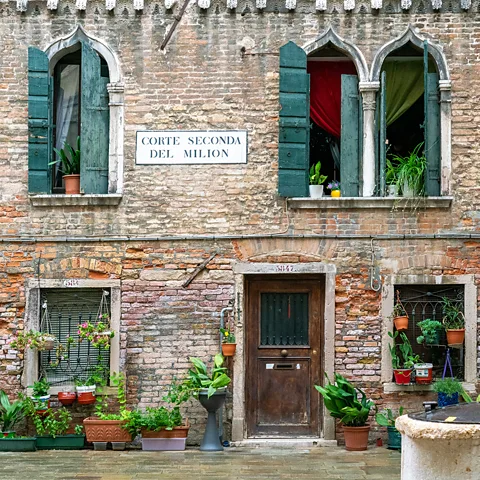 Robert Ray/Getty Images Marco Polo lived in Venice's Corte del Milion square, although his family's palazzo was burnt in a 16th-Century fire (Credit: Robert Ray/Getty Images)