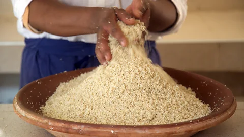 Jeff Koehler Photo of rubbing couscous