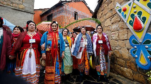 Imago/Alamy Women celebrate Yennayer in Tizi Ouzou, Algeria (Credit: Imago/Alamy)