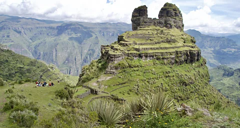 Heather Jasper Two 'horns' of Waqra Pukará in Peru