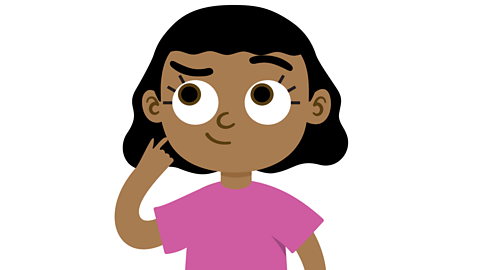 An illustration of a young girl thinking.