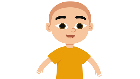 An illustration of a boy smiling.