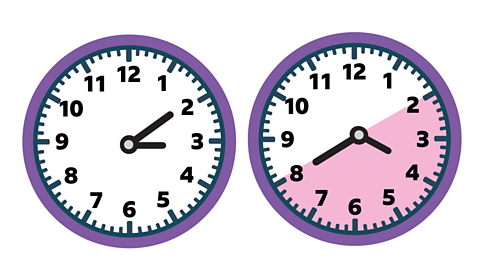 Two analogue clocks showing 10 past 3 and 20 to 4.