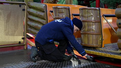 Thomas at work at Chessington World of Adventures Resort.