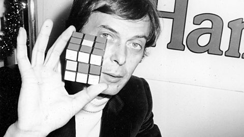 Getty Images 1970s image of Ern Rubik with his invention, the Rubik's Cube