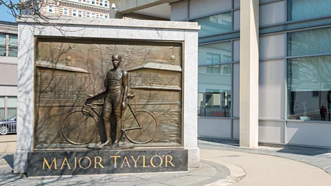 Norman Eggert/Alamy A statue of Taylor now stands outside the Worcester Public Library (Credit: Norman Eggert/Alamy)