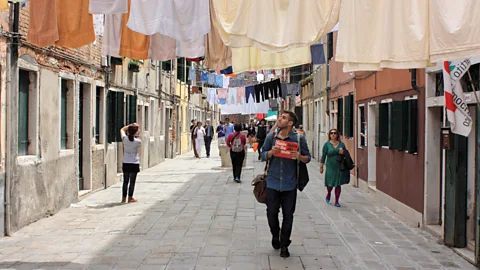 Matthias Scholz/Alamy Stock Photo Corte Nuova is just one street in Venice where you can witness a rainbow of laundry hung out to dry for a peek into daily Venetian life (Credit: Matthias Scholz/Alamy Stock Photo)