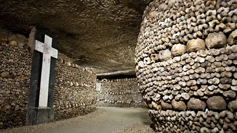 BonkersAboutPictures The Parisian catacombs are packed floor-to-roof with the bones of millions of dead people (Credit: BonkersAboutPictures)