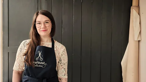 Craftivist Collective Sarah Corbett thought there was another form of activism that could be effective besides conventional confrontation (Credit: Craftivist Collective)