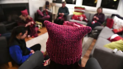 Getty Images The Pussyhat Project became an iconic image at the Washington Women's March in 2017 (Credit: Getty Images)