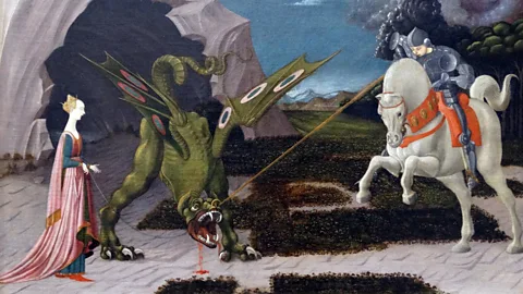 Getty Images A painting titled 'Saint George and the Dragon' by Paolo Uccello (1397-1475), an Italian painter and a mathematician (Credit: Getty Images)