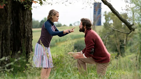 Alamy/Paramount Pictures Millicent Simmonds and John Krasinski in A Quiet Place (2018)