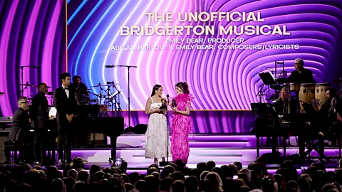 Getty Images Barlow and Bear won a Grammy for their Bridgerton musical in 2022 (Credit: Getty Images)