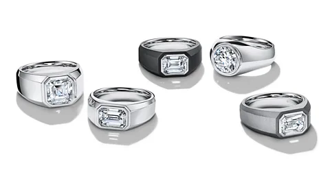 Courtesy of Tiffany & Co Global fine jewellery company Tiffany & Co launched a line of men's engagement rings in 2021, with price tags climbing into the six figures (Credit: Courtesy of Tiffany & Co)