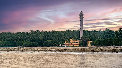 Manish Gupta/Getty Images Kavaratti, Lakshadweep's administrative centre, is home to a lighthouse with sweeping views across the island (Credit: Manish Gupta/Getty Images)