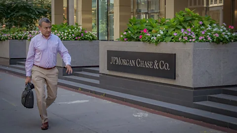 Getty Images JPMorgan Chase is among the finance companies whose CEOs aren't budging on office mandates (Credit: Getty Images)