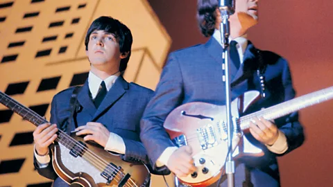 Getty Images Paul McCartney plays his stolen and resurfaced bass guitar
