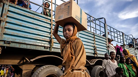 Getty Images Huge numbers of children have fled fighting in Sudan's brutal civil war, with many becoming separated or losing their families (Credit: Getty Images)