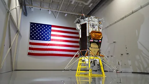 Intuitive Machines The lander’s technologies include cameras to capture how much moondust is blasted into space when the lander fires its rocket exhausts (Credit: Intuitive Machines)