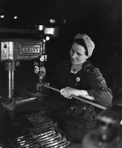 Female worker in a German aircraft factory in 1942