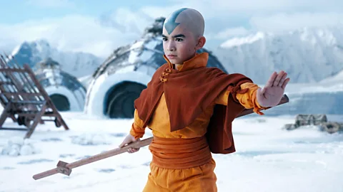 Netflix/Alamy A still from new Netflix show Avatar: The Last Airbender featuring Gordon Cormier as hero Aang