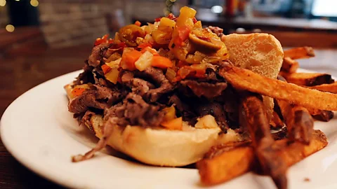 Jeff Hoffman In a city known for its Italian beef sandwiches, Chef Mauro heads to Village Tap on Roscoe Street (Credit: Jeff Hoffman)