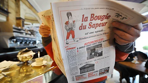 Getty Images The French newspaper La Bougie du Sapeur is only published on 29 February every four years (Credit: Getty Images)