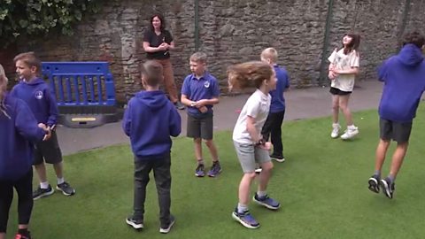 Children playing in a playground