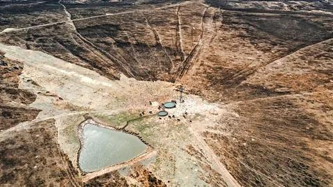 Getty Images Aerial shot of scorched land from Smokehouse Creek Fire