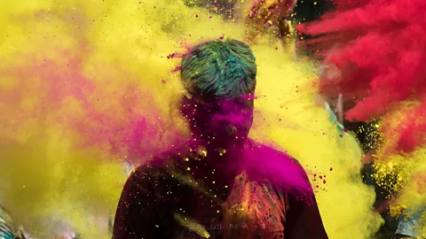 Getty Images Day two of Holi is the main powder-throwing event – but it can get untidy (Credit: Getty Images)