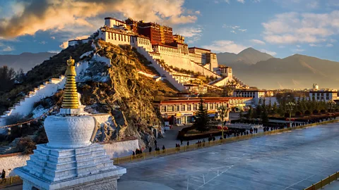 Getty Images Morning sunrise over Potala Palace in Lhasa Tibet