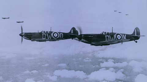 Spitfires on patrol during the Battle of Britain