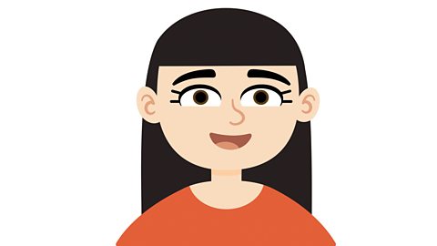 An illustration of a young girl smiling.