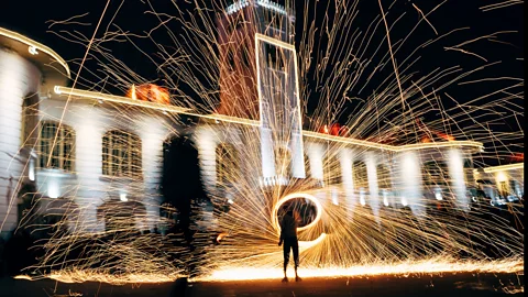 Nima Karimi/Getty Images Fire and fireworks are an important part of the Nowruz celebrations (Credit: Nima Karimi/Getty Images)