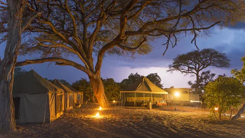 Buena Vista Images/Getty Images Tourism in the Delta is limited to small, tented camps reached mainly by air (Credit: Buena Vista Images/Getty Images)