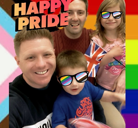 An LGBTQ+ Pride month social post from Dadda & Daddy