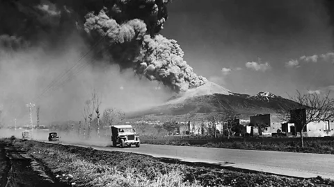 Getty Images The eruption in 1944 happened during WW2, but is now fading from collective memories (Credit: Getty Images)