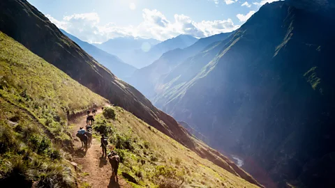 Chester Voyage/Alamy Hiking the Inca Trail has now become a famous "bucket-list" experience (Credit: Chester Voyage/Alamy)