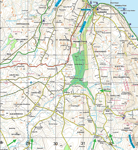 Ordinance survey map of Glenarm