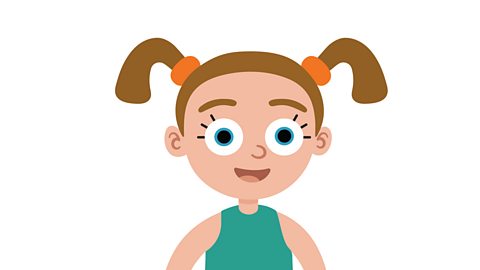 An illustration of a young girl smiling.