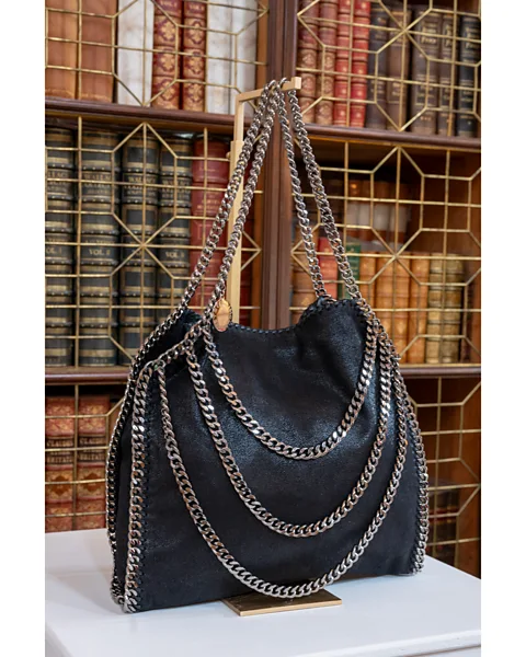 Pete Seaward Stella McCartney's innovative Falabella bag became the first 'It' bag made of vegan leather (Credit: Pete Seaward)