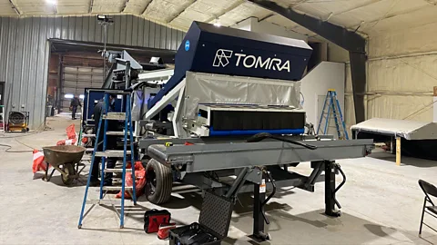 Matt Becker Machines like Tomra's potato processing robot – here on a farm in southern Idaho – are reducing the strain of understaffing (Credit: Matt Becker)