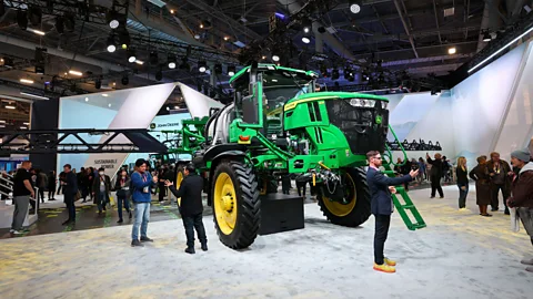Getty Images At CES 2024 in Las Vegas, John Deere showed off a wide range of AI-powered agriculture tech, including its See & Spray software (Credit: Getty Images)