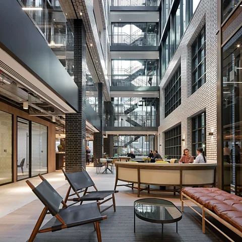 Hufton + Crow CBRE's London office features a large, central open staircase (Credit: Hufton + Crow)